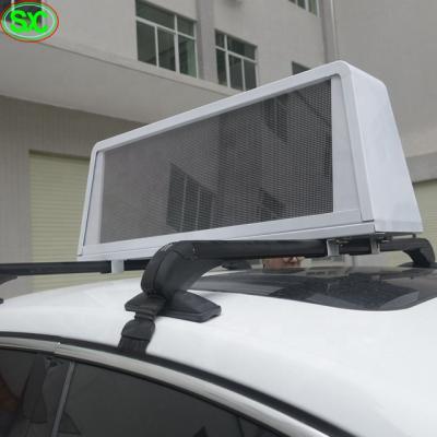 China Outdoor Waterproof Ads Car Taxi Digital Led Roof Top Advertising Signs For Sale for sale