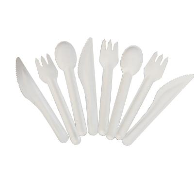 China Bio-degradable Disposable pulp knife  fork  spoon  biodegradable and thickened design  versatile and versatile for use in various occasions for sale