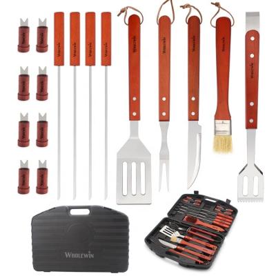 China Easily Cleaned Portable Stainless Steel Grill Plastic Box Set BBQ Tool Box BBQ Tongs Tool Box Set for sale