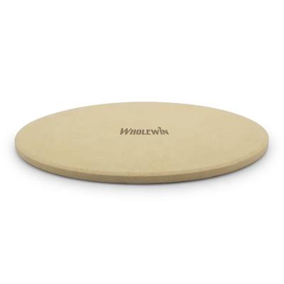 China Sustainable Round Pizza Grilling Cordierite Stone Pizza Pan For Oven Baking Pizza Bread for sale