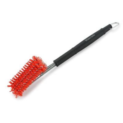 China The Best BBQ Grill Cleaning Brush Chef Brush Savings Triple Popular Nylon Bristle Triple Brush Nylon Head for BBQ Grill Cleaning Brush for sale