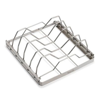 China New Easily Cleaned Foldabel Rib Holder, Grill Trend Smoker Stainless Steel Rack For Outdoor BBQ for sale