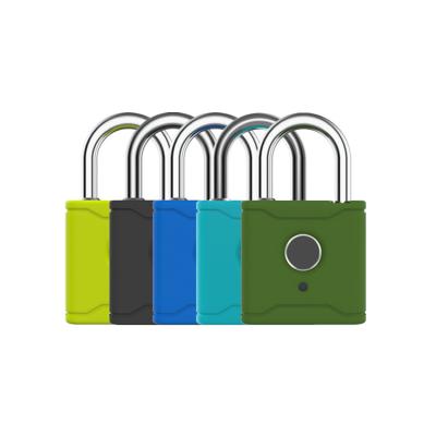 China New Smart Bag Fingerprint APP Remote Unlock Digital Lock Padlock Fingerprint Metal Padlock for sale