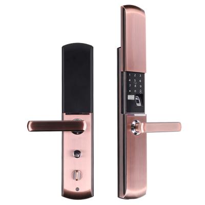 China Aluminum Alloy Stainless Steel Digital Smart Fingerprint Door Lock For Apartment Houses for sale