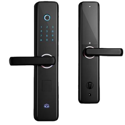 China Aluminum Alloy Electronic Security IC Card Fingerprint Aluminum Smart Digital Door Lock For Home for sale