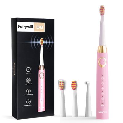 China Fairywill USB Quick Charge Charging Heads SG2306 Electric Sonic Tooth Brush Electric Automatic Toothbrush for sale