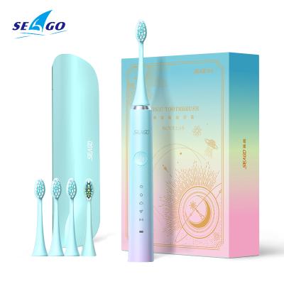 China Wholesale Rechargeable Sonic Electric Toothbrush Set With Travel Case SEAGO SG-972 For Adult Use for sale