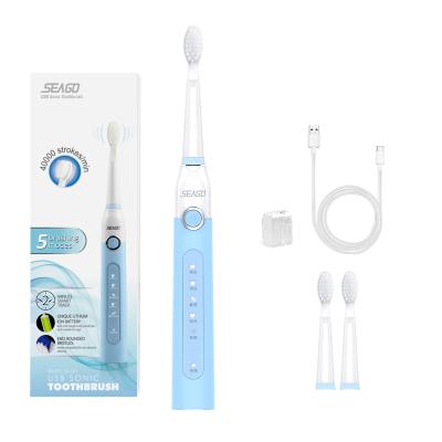 China Seago SG507 Sonic Cleaning Accepted Rechargeable Electric Powerful Rechargeable Toothbrush With Timer for sale