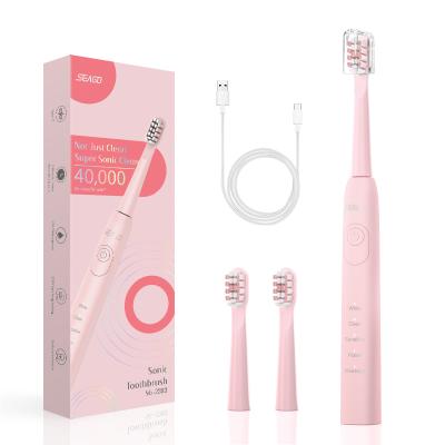 China 2021 Outdoor New Arrival Customized High Quality Rechargeable Adult Electric Toothbrush for sale