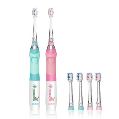 China Wholesale SEAGO SG-977 Battery Operated Cheap Cute Children's Sonic Electric Toothbrush For Baby for sale