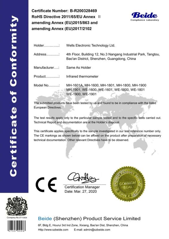 CE - Wells Electronic Technology Ltd.