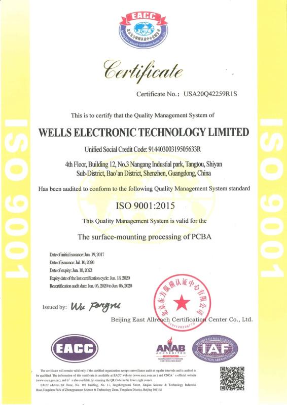 ISO9001 - Wells Electronic Technology Ltd.