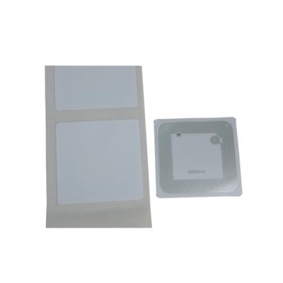 China Paper HF ISO15693 ICODE SLIX NFC/RFID rfid library book sticker coated bottom tag (thermal or transfer optional) for sale