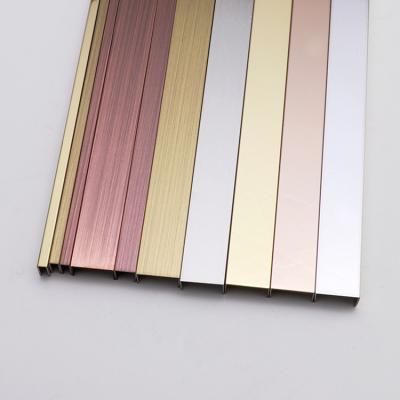 China Custom Exclusive Modern Tile Accessories Foshan NiuYuan Metal Wall Corner Edge Stainless Steel Tile Trim For Tile Profile for sale