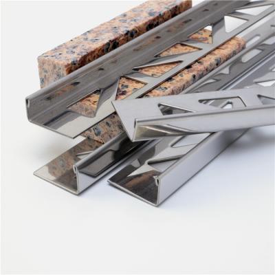 China NiuYuan Manufacturer Modern OEM Stainless Steel Tile Trim Corners For Marble Edge for sale