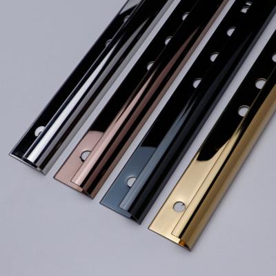 China Modern Wholesale Gold Ledge Strip For Tiles Competitive Prices Tile Trim Banding Stainless Steel Curve Corner Edge for sale