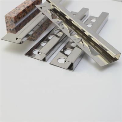 China Modern Niu Yuan Square Ceramic Corner Stainless Steel Metal Tile Trim for sale