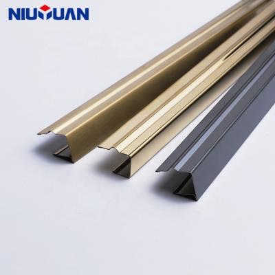 China Modern Niu Yuan Ceramic Stainless Steel Tile Trim Edges For Outside Corner for sale