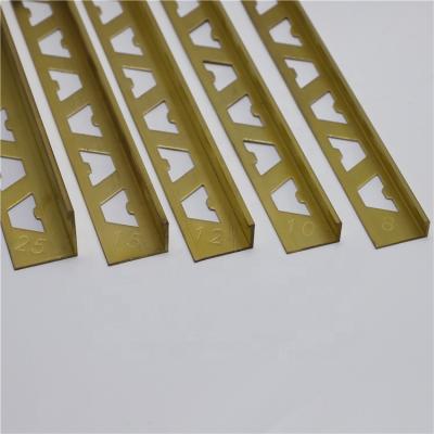 China Free Sample Luxury Decoration Modern L Shape Decorative Straight Edge Brass Tile Trim for sale