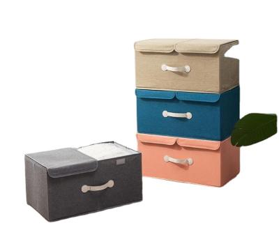 China Viable Collapsible Fabric Storage Boxes Toys Collapsible Organizers Storage Bins With Lids for sale