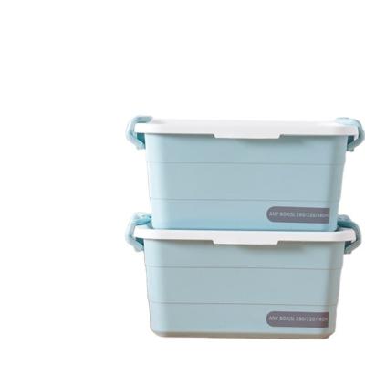 China Viable Storage Box Plastic Finishing Box Cut Out Cover Storage Box Clothes Toys Desktop Storage Three Sets for sale