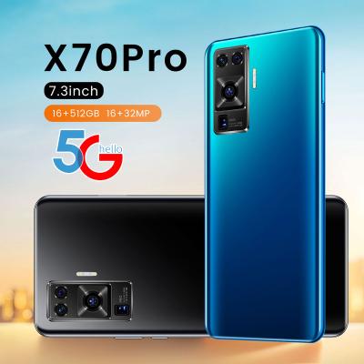 China Dual SIM Card X70 pro plus 5G Smart Phone 7.3Inch Mobile Phone 48.0MP 16GB+512GB 120hz AMOLED 6800mAh 55W Fast Charger Android 11 for sale