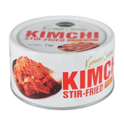 China PRESERVED Korean Food Restaurant Kimchi Fried Pickled Spicy Cabbage Instant Canned Home Camping Preserved Red Color 12 Months Shelf Life for sale