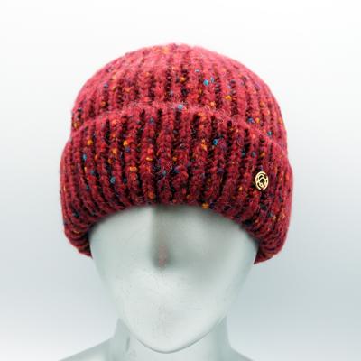 China JOINT Custom Winter 100% Acrylic Knitted Hat Women Beanie Flat Knit Hats for sale