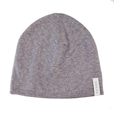 China Wholesale JOINT Gray Solid Color Winter Mens Fine Gauge Knit Hats Wool Knitted Beanie for sale