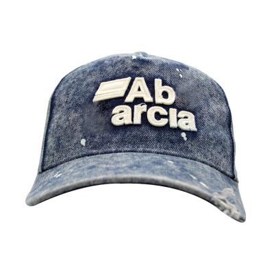 China Wholesale 100% Cotton JOINT Applique Embroidery Washed Baseball Cap Denim Distressed Dad Hat for sale