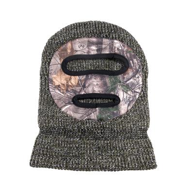 China COMMON Wholesale Custom Comfortable Hunting Knitted Hole Winter Face Mask Warmly 2 Ski Mask For Adults for sale