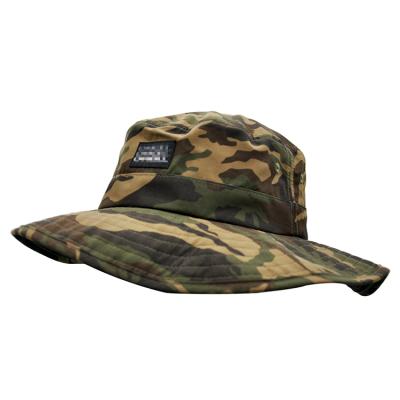 China Character Custom Design High Quality Camouflage Mens Fisherman Hat Bucket Hat With Adjustable Straps for sale