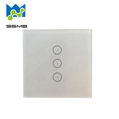 China Waterproof Wi-Fi Electric Wall Light Hotel ABS+ Tempered Glass Bathroom Wall Smart Light Switch for sale