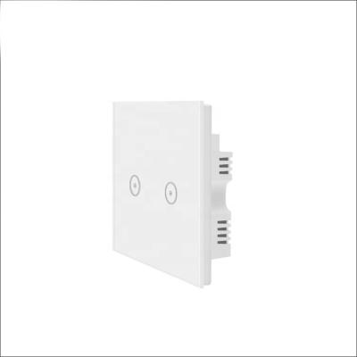 China Modern ABS+ Tempered Glass Style Home Wall Wireless Smart Glass Touch Switch Smart Lamp Switch Panel for sale