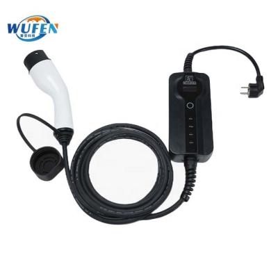 China European standard electric vehicle charger home travel portable charger 5m 10A16A 3C for sale