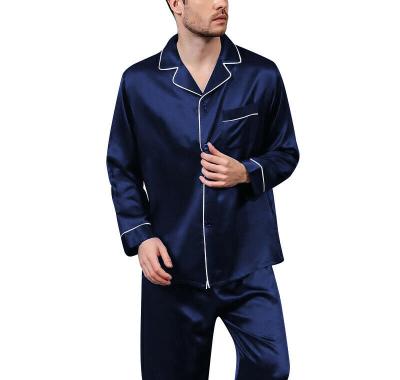 China Hot Selling Sleepwear Nightgowns Cotton Clothing Men's Long Sleeve Breathable Pajamas for sale