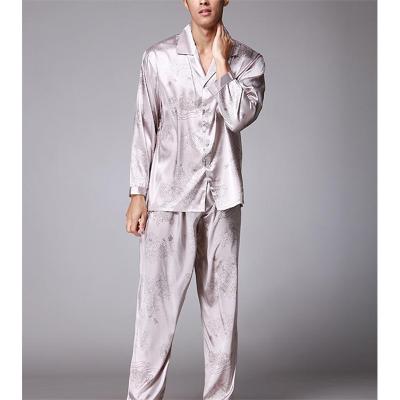 China High Quality QUICK DRY Plus Size Sleepwear Silk Solid Color Breathable Mens Pajamas Mens Sleepwear for sale