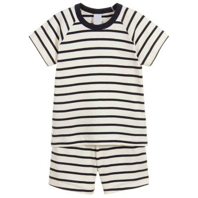 China Wholesale Kids Thermal Tank Top Sleepwear Kids Striped Cotton Pajamas for sale