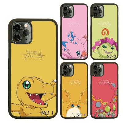 China Classic Anime Digimon Digimon Design TPU+PC Cell Phone Shockproof Nostalgic Rubber Case For iPhone 12 13 11 pro Max Cover for sale