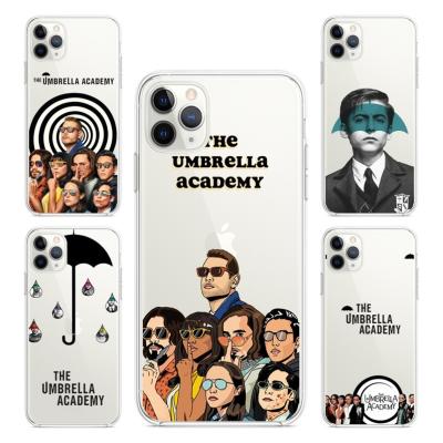 China Shockproof Cartoon The Umbrella Academy Clear Phone Case For iPhone 13 12 11 pro 7 Se 20 X XR 6 XS max X 8Plus Soft Silicone Fundas for sale