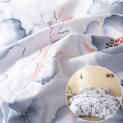 China Sustainable Manufacturer Hot Selling 100% Polyester Brushed Printed Bed Sheet Material Fabric For Home Textile for sale