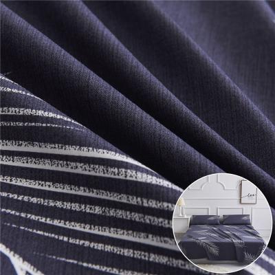 China Wholesales breathable 100% polyester woven brushed hot sale style printed home textile fabric for bed sheet for sale