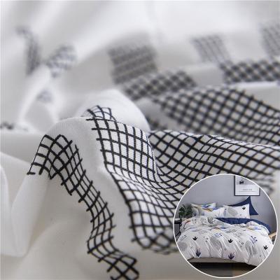 China Hot Selling Brushed Woven Style Printed Home Textile Fabric OEM Customized Breathable 100% Polyester High Quality For Bed Sheet for sale