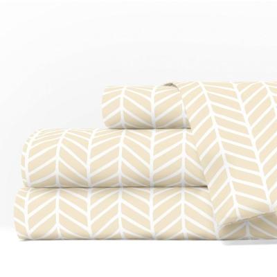 China 4PC 110GSM Herringbone Pattern Nondisposable Sheet Set w/16