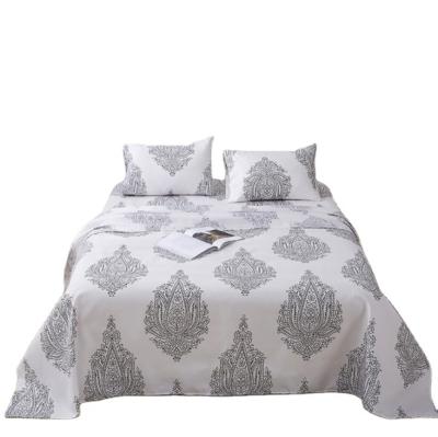 China Super Soft Printed 100% Polyester Anti Dust Mites Queen Size Bed Sheet Set for sale