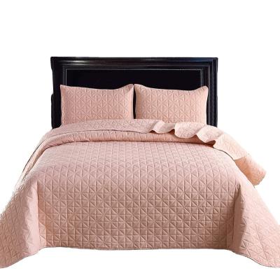 China Nondisposable Luxury Polyester Microfiber Hotel Bedding Comforter Set For Sale Pink Queen for sale