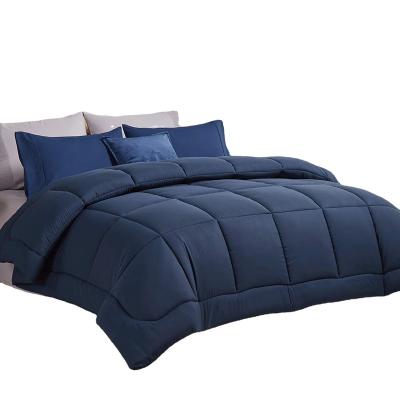 China Hotel Quality Anti Dust Mite Heavy Microfiber Polyester Filling Home Comforter Set 3 Pieces For Winter for sale