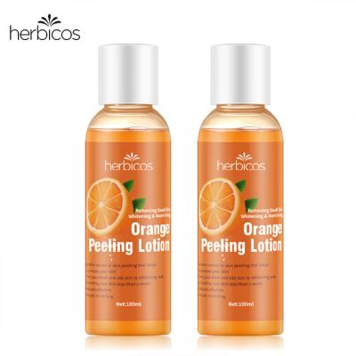 China Whitening Herbicos OEM Body Care Organic Removal Dead Skin Whitening Moisturizing Lotion Orange Peeling Lotion for sale