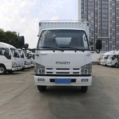 China Hot sale China1 2 3 ton ISUZU 100P 98hp light vehicle cargo box trucks with barrier 5995x2160x2960 for sale