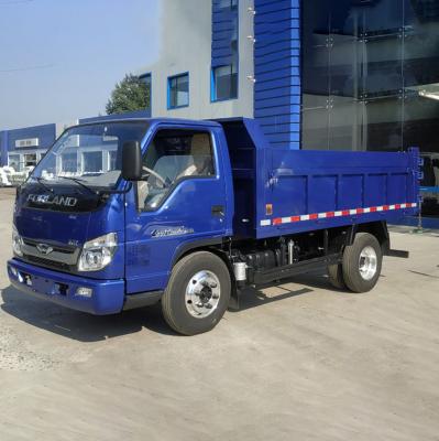 China Foton Forland Small Cargo Tipper Truck Camion De Carga 4X2 3 4 Ton Diesel Engine 6 Wheeler Used Lightweight Dumper < 4L for sale